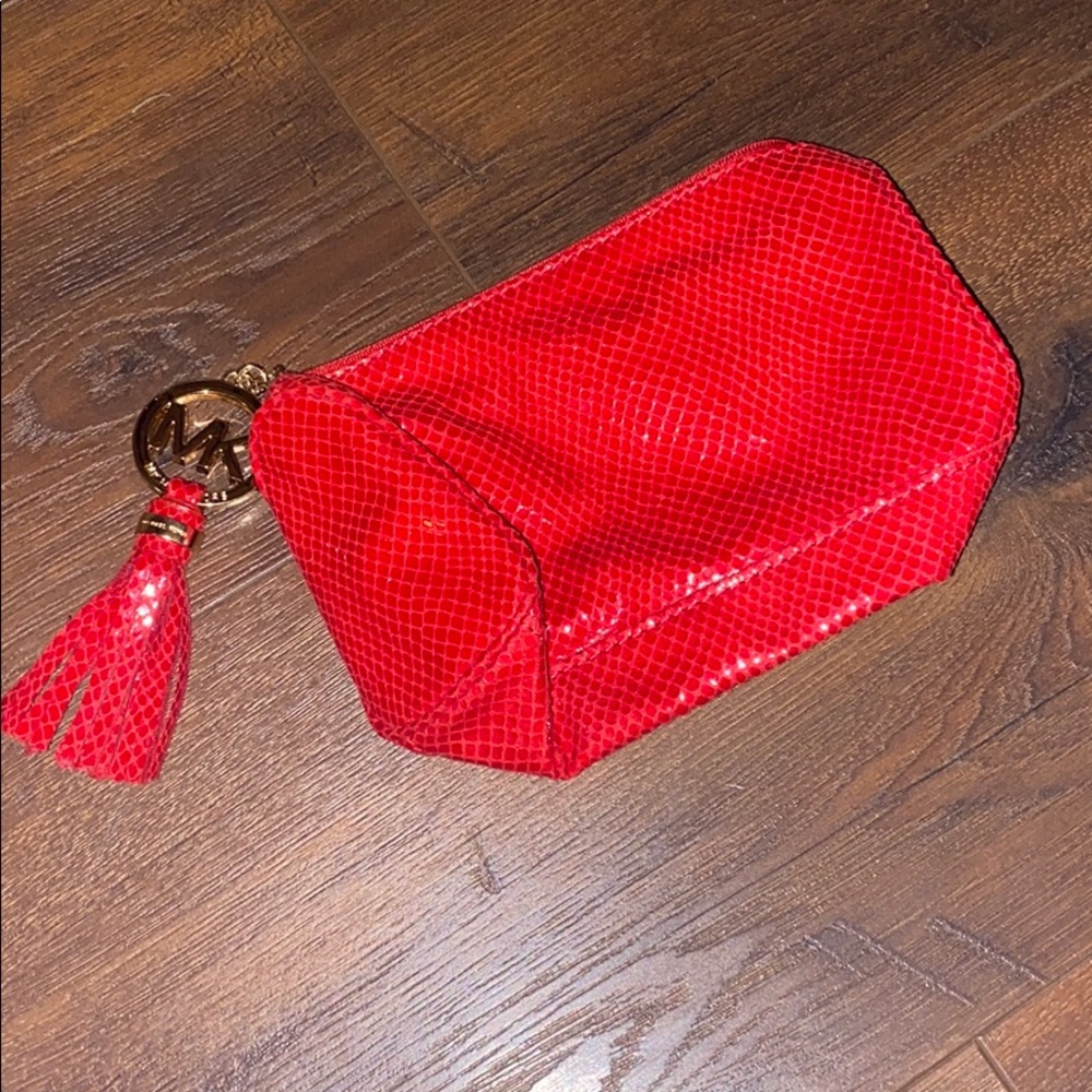 Red michael Kors clutch
